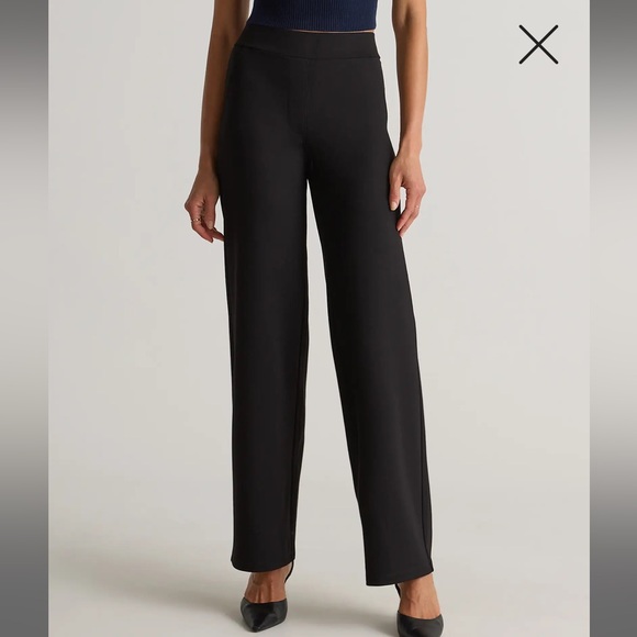Quince Pants - Quince Ultra Stretch Ponte Wide Leg Pants Women Size Large Black New